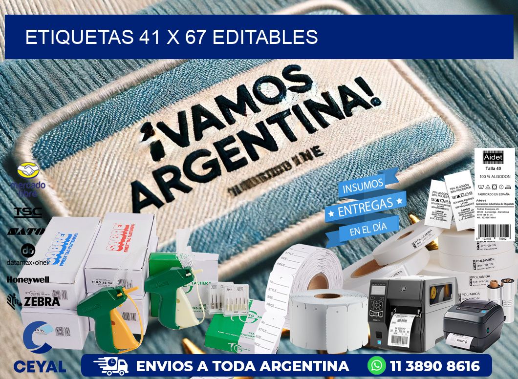 ETIQUETAS 41 x 67 EDITABLES