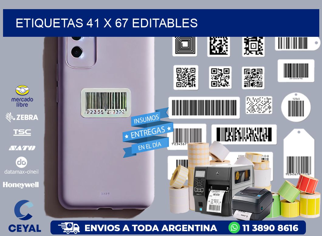 ETIQUETAS 41 x 67 EDITABLES