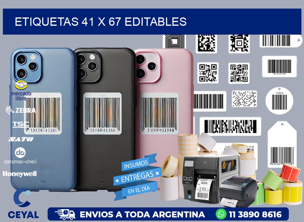 ETIQUETAS 41 x 67 EDITABLES