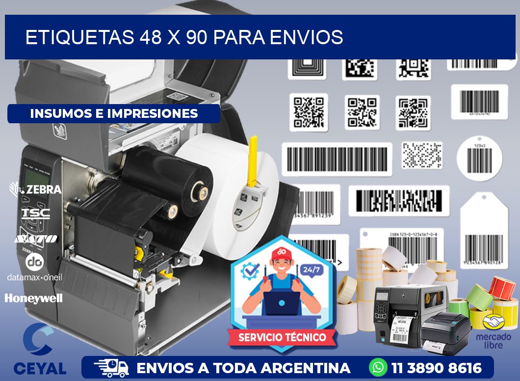 ETIQUETAS 48 x 90 PARA ENVIOS