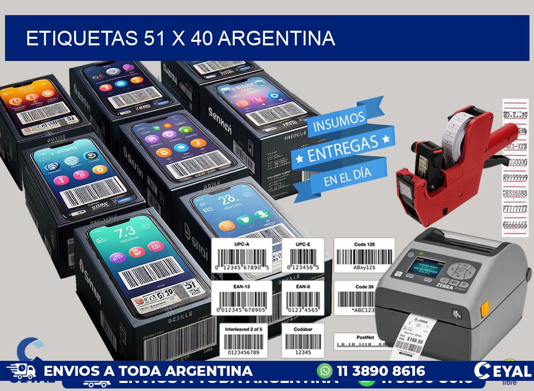 ETIQUETAS 51 x 40 ARGENTINA