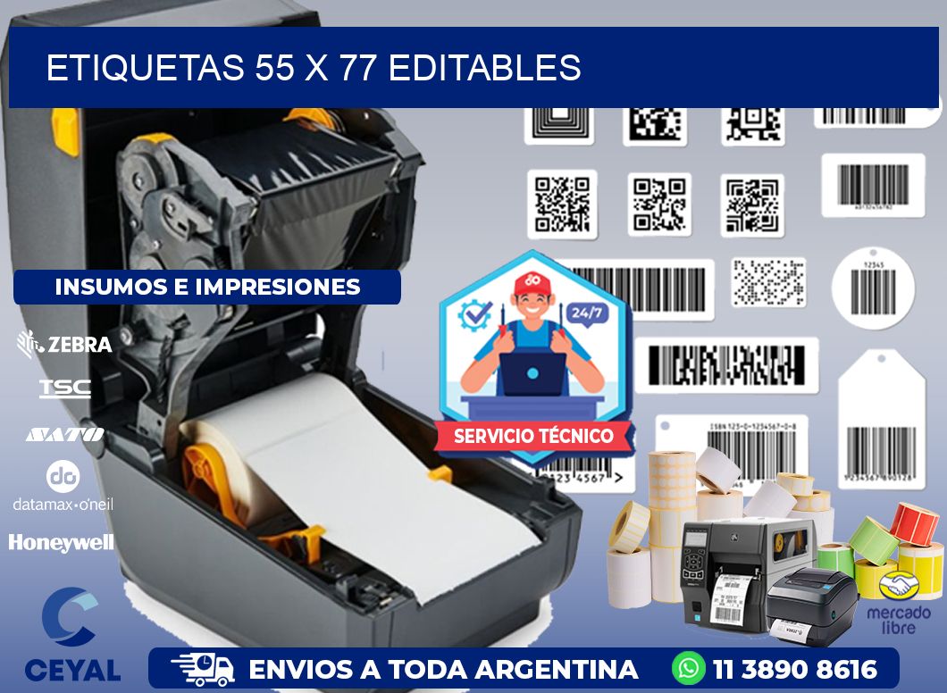 ETIQUETAS 55 x 77 EDITABLES