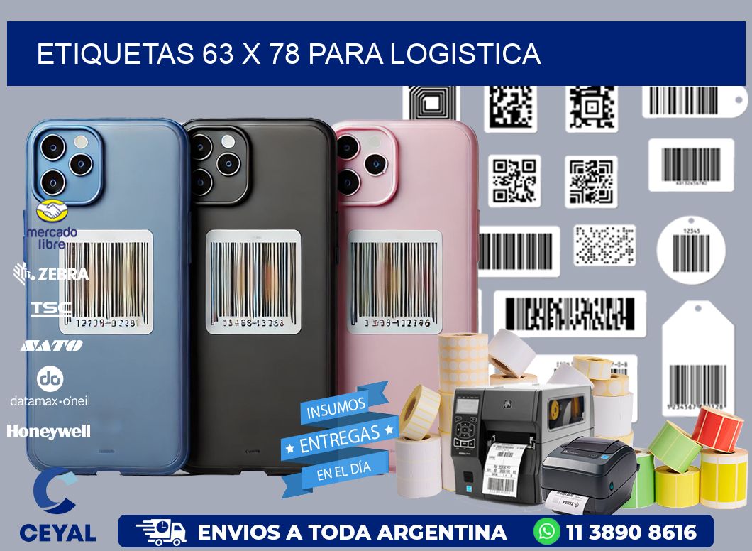 ETIQUETAS 63 x 78 PARA LOGISTICA