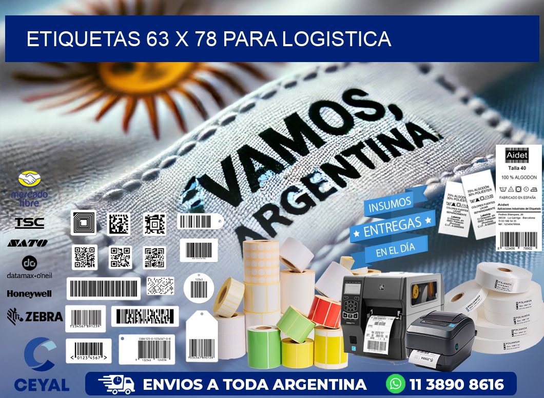 ETIQUETAS 63 x 78 PARA LOGISTICA