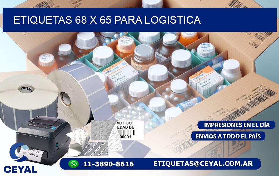 ETIQUETAS 68 x 65 PARA LOGISTICA