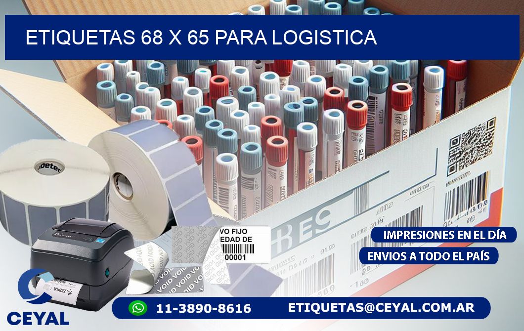 ETIQUETAS 68 x 65 PARA LOGISTICA