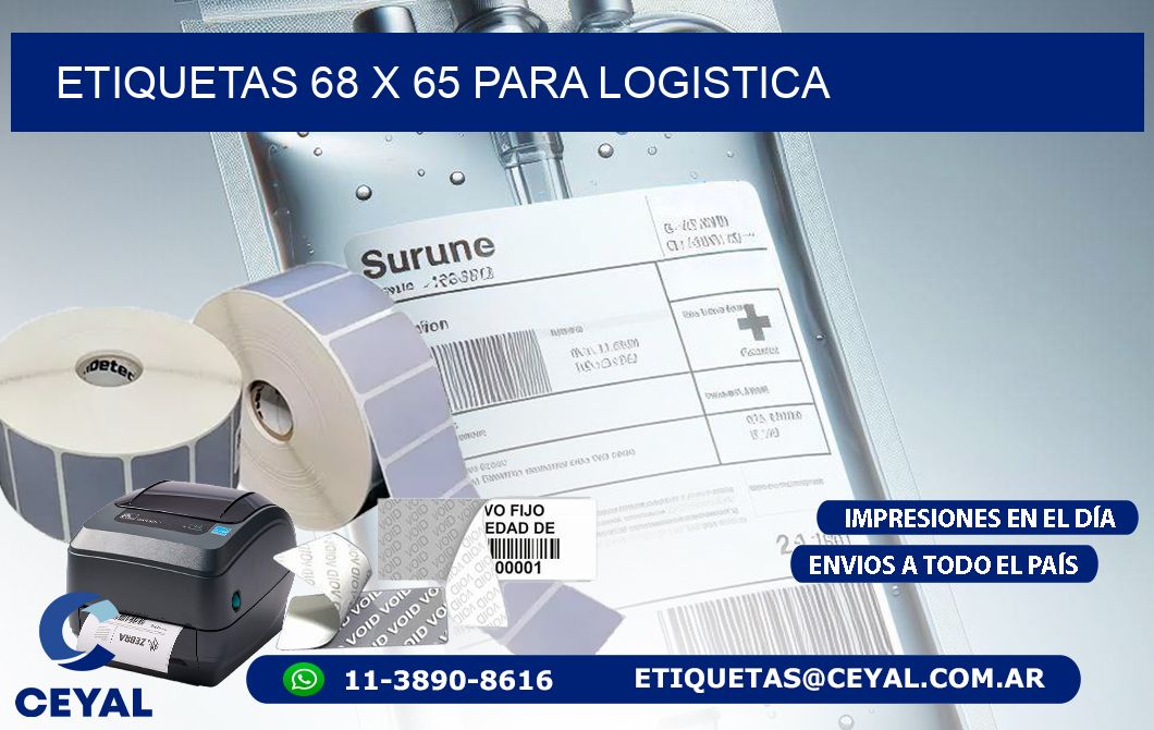 ETIQUETAS 68 x 65 PARA LOGISTICA