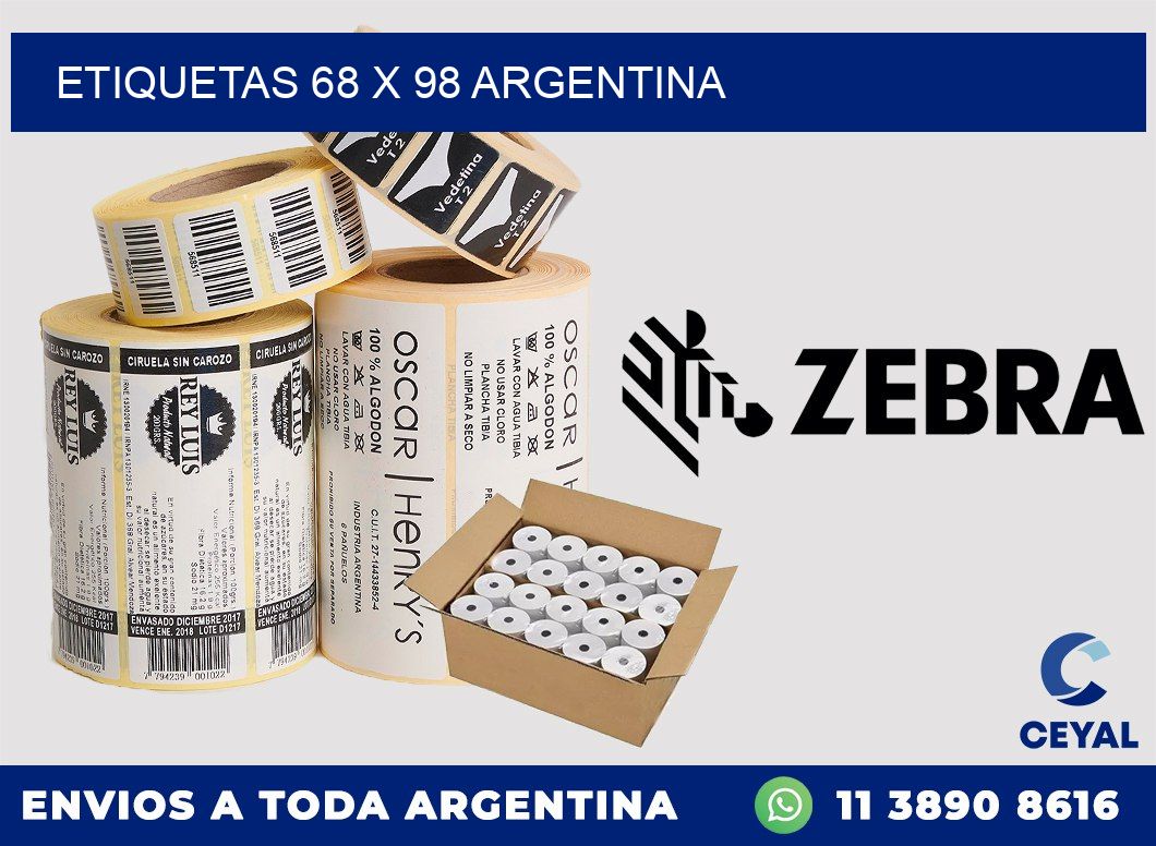 ETIQUETAS 68 x 98 ARGENTINA