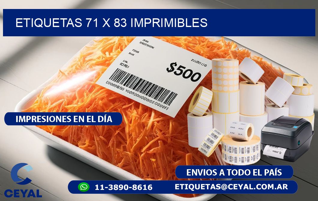 ETIQUETAS 71 x 83 IMPRIMIBLES