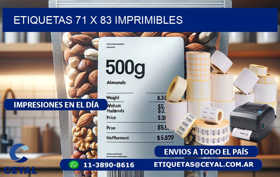 ETIQUETAS 71 x 83 IMPRIMIBLES