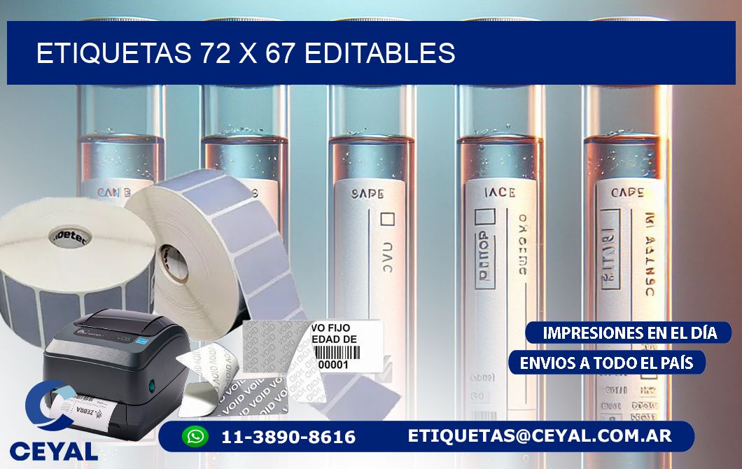 ETIQUETAS 72 x 67 EDITABLES