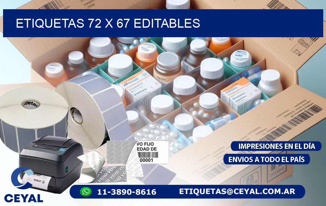 ETIQUETAS 72 x 67 EDITABLES