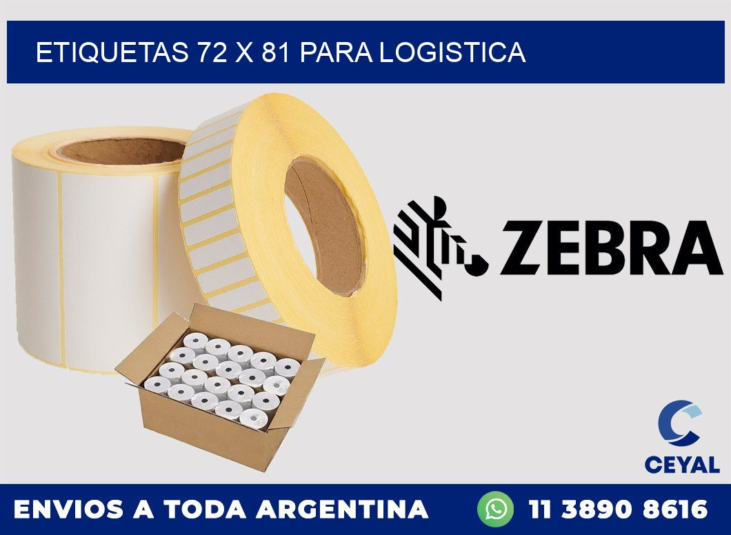 ETIQUETAS 72 x 81 PARA LOGISTICA