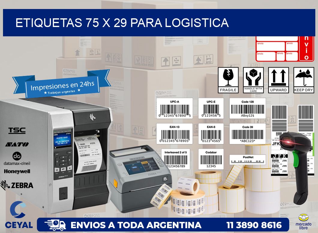 ETIQUETAS 75 x 29 PARA LOGISTICA