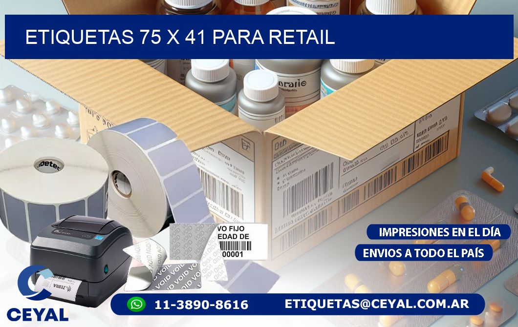 ETIQUETAS 75 x 41 PARA RETAIL
