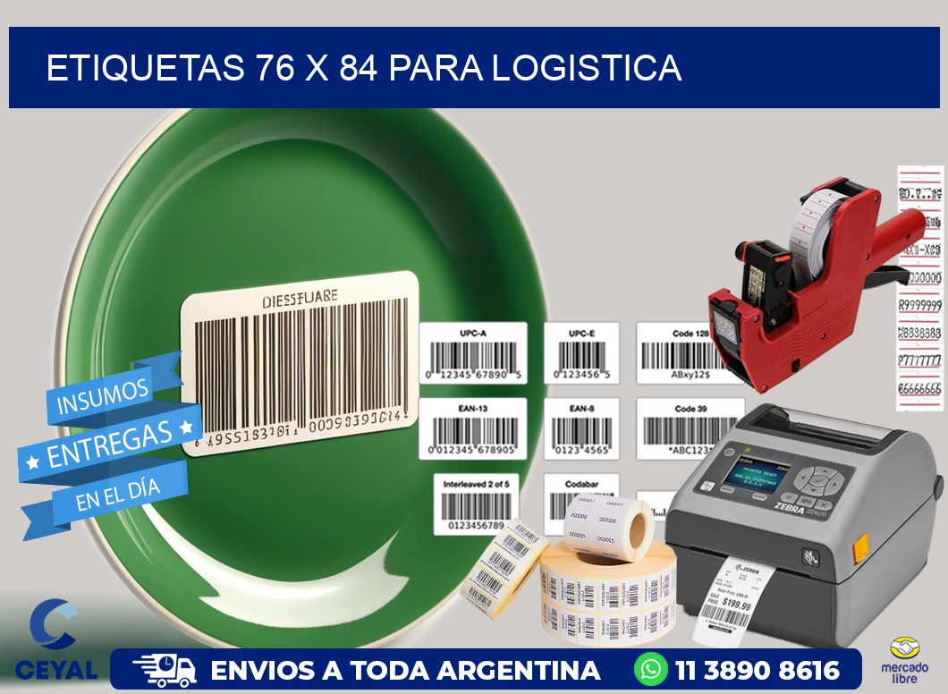 ETIQUETAS 76 x 84 PARA LOGISTICA
