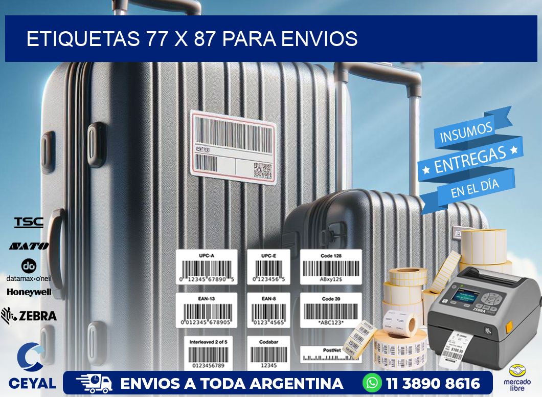 ETIQUETAS 77 x 87 PARA ENVIOS