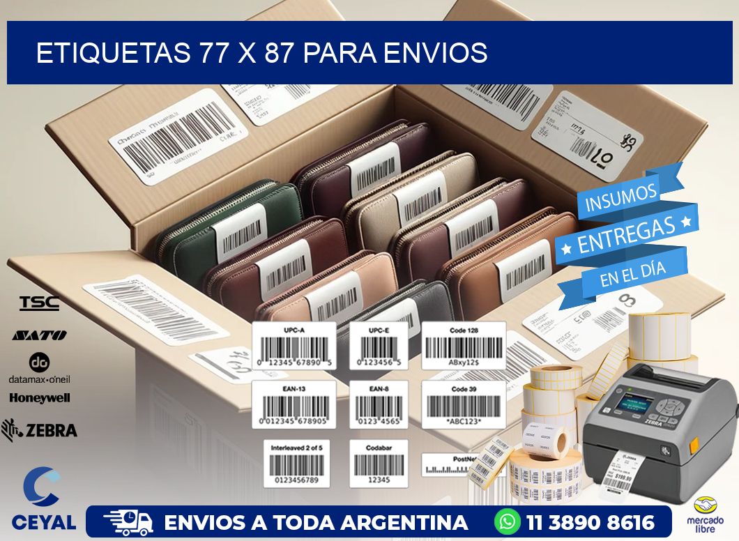 ETIQUETAS 77 x 87 PARA ENVIOS