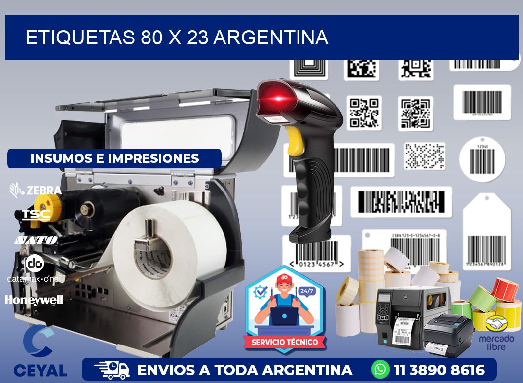 ETIQUETAS 80 x 23 ARGENTINA