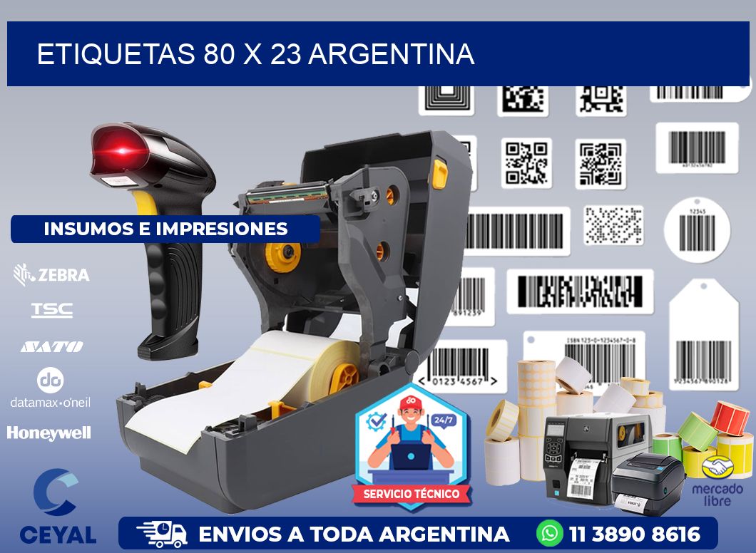 ETIQUETAS 80 x 23 ARGENTINA