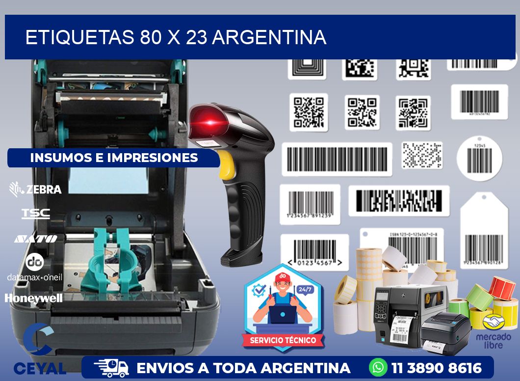 ETIQUETAS 80 x 23 ARGENTINA