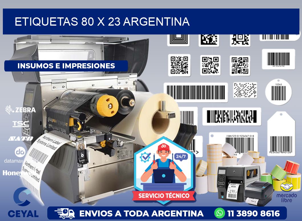 ETIQUETAS 80 x 23 ARGENTINA