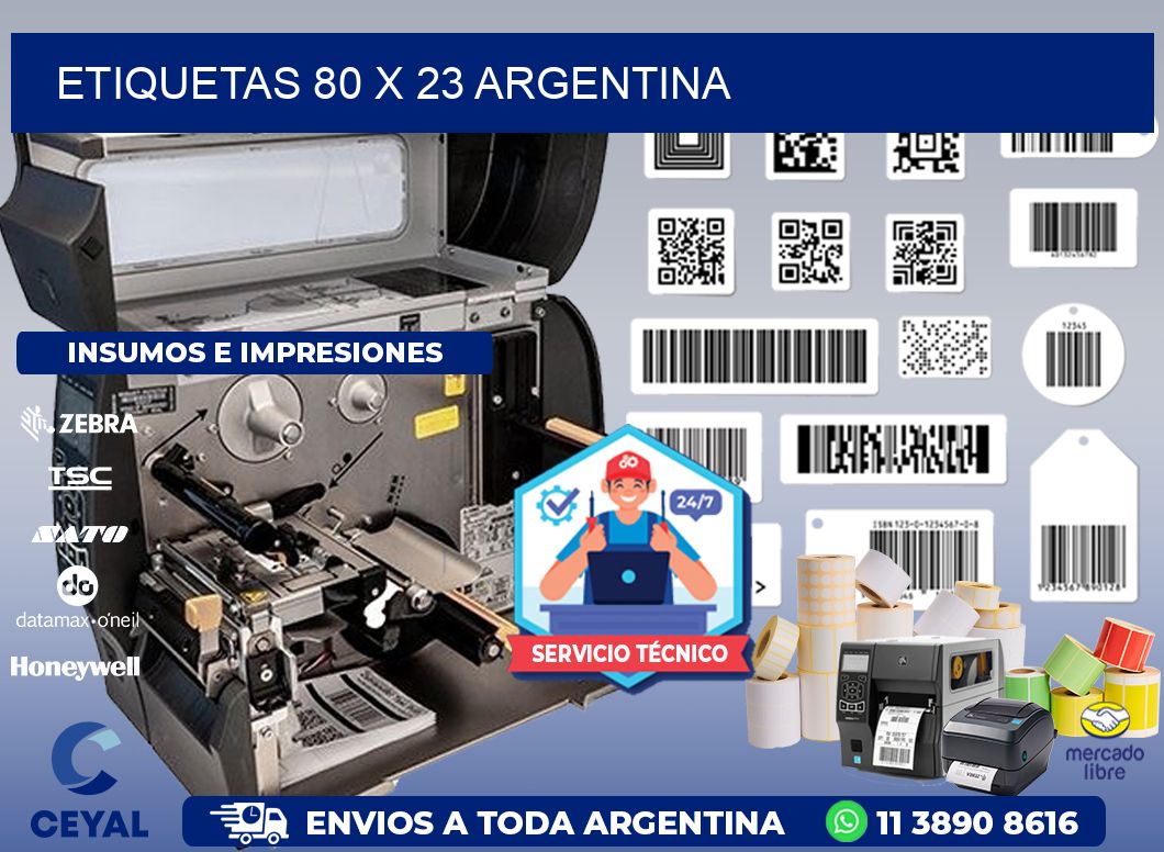 ETIQUETAS 80 x 23 ARGENTINA