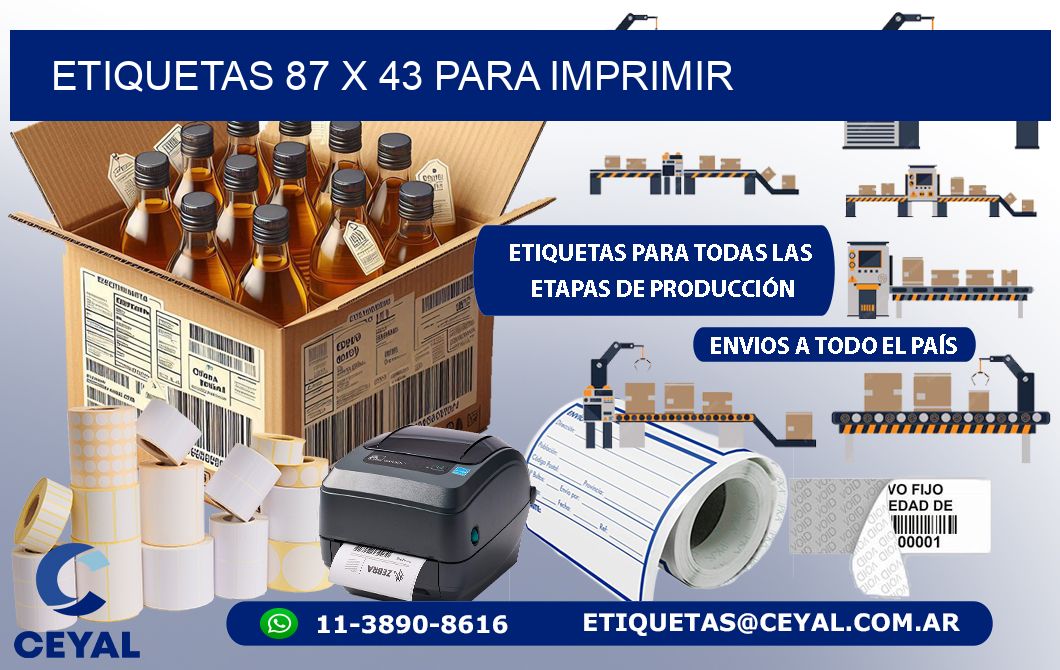 ETIQUETAS 87 x 43 PARA IMPRIMIR