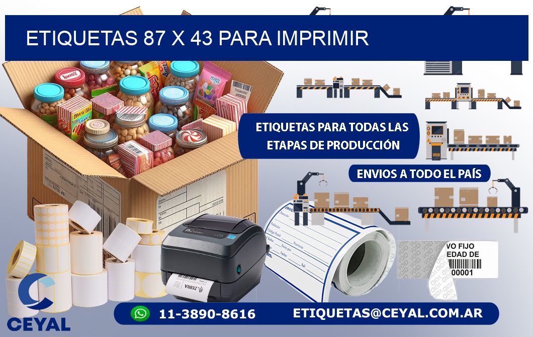 ETIQUETAS 87 x 43 PARA IMPRIMIR