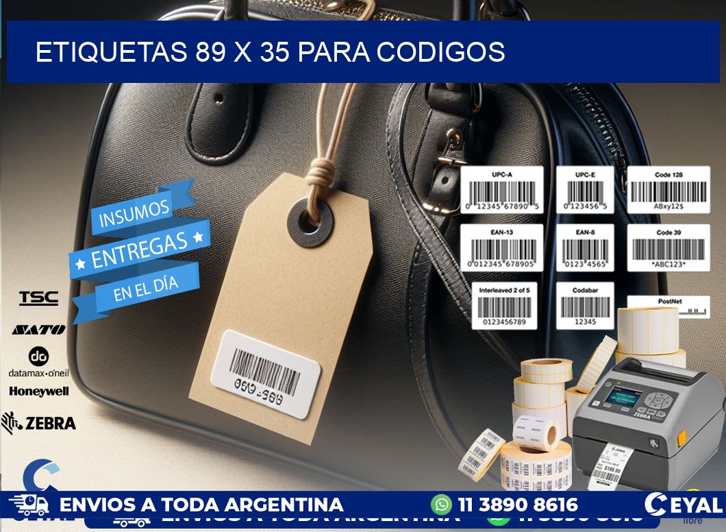 ETIQUETAS 89 x 35 PARA CODIGOS