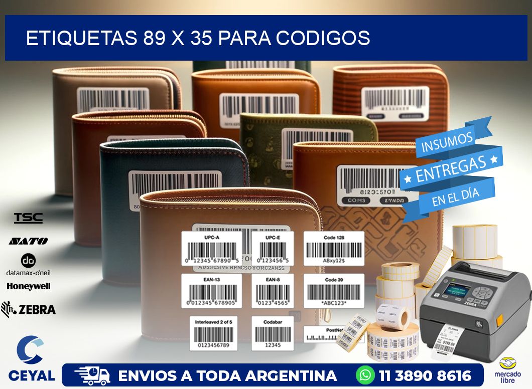ETIQUETAS 89 x 35 PARA CODIGOS