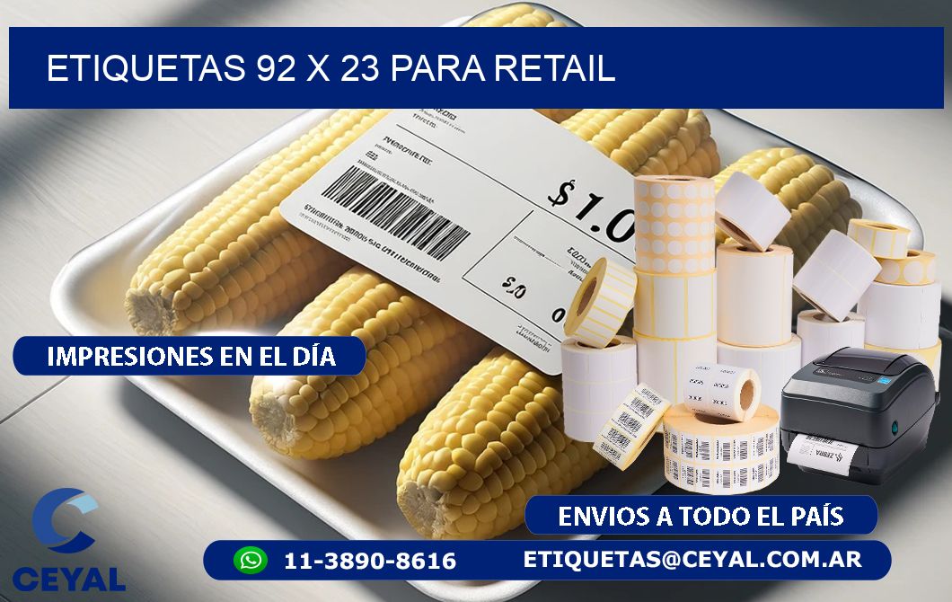 ETIQUETAS 92 x 23 PARA RETAIL