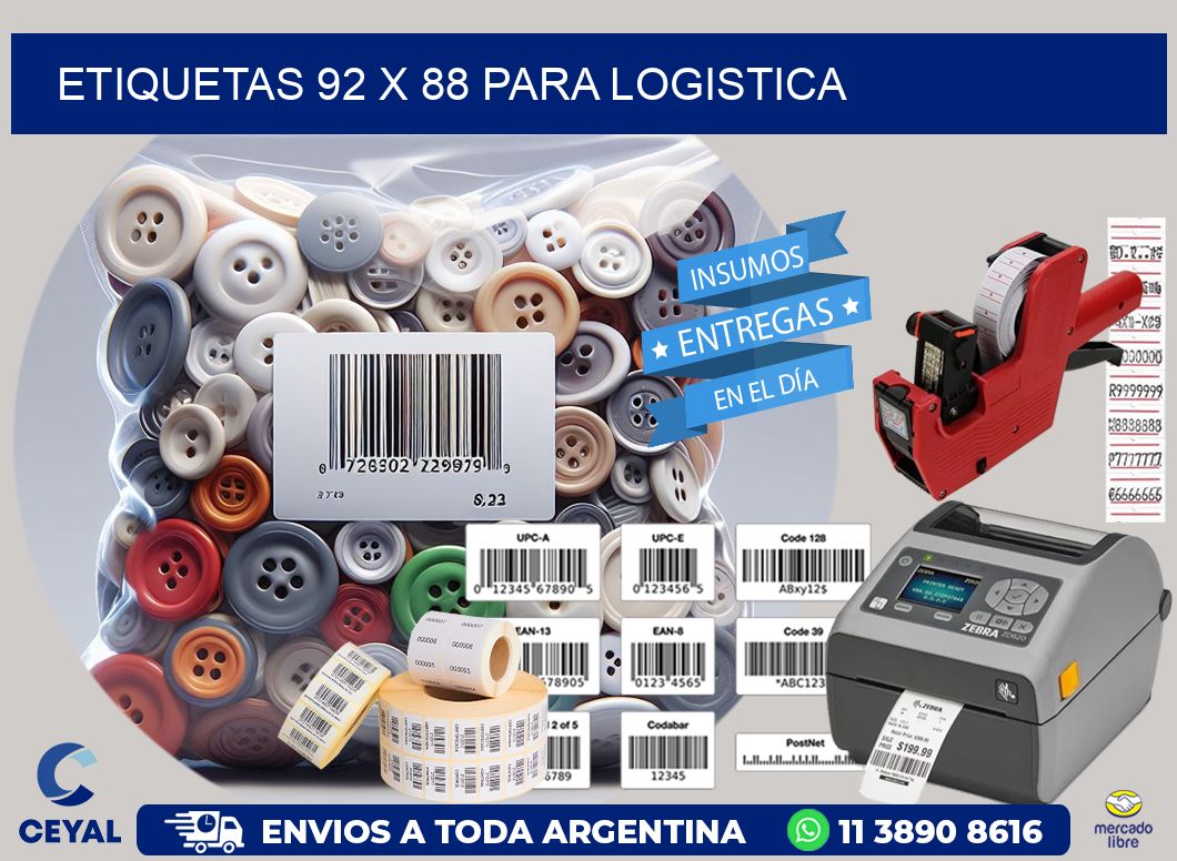 ETIQUETAS 92 x 88 PARA LOGISTICA