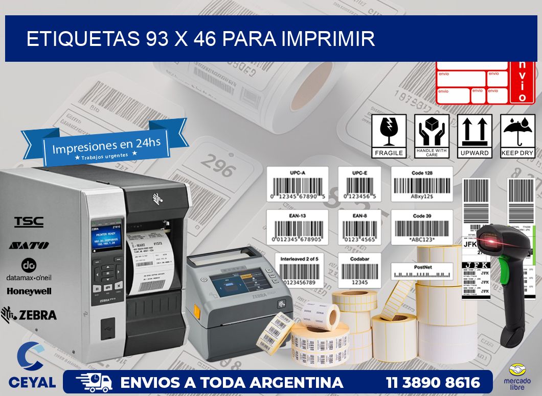 ETIQUETAS 93 x 46 PARA IMPRIMIR