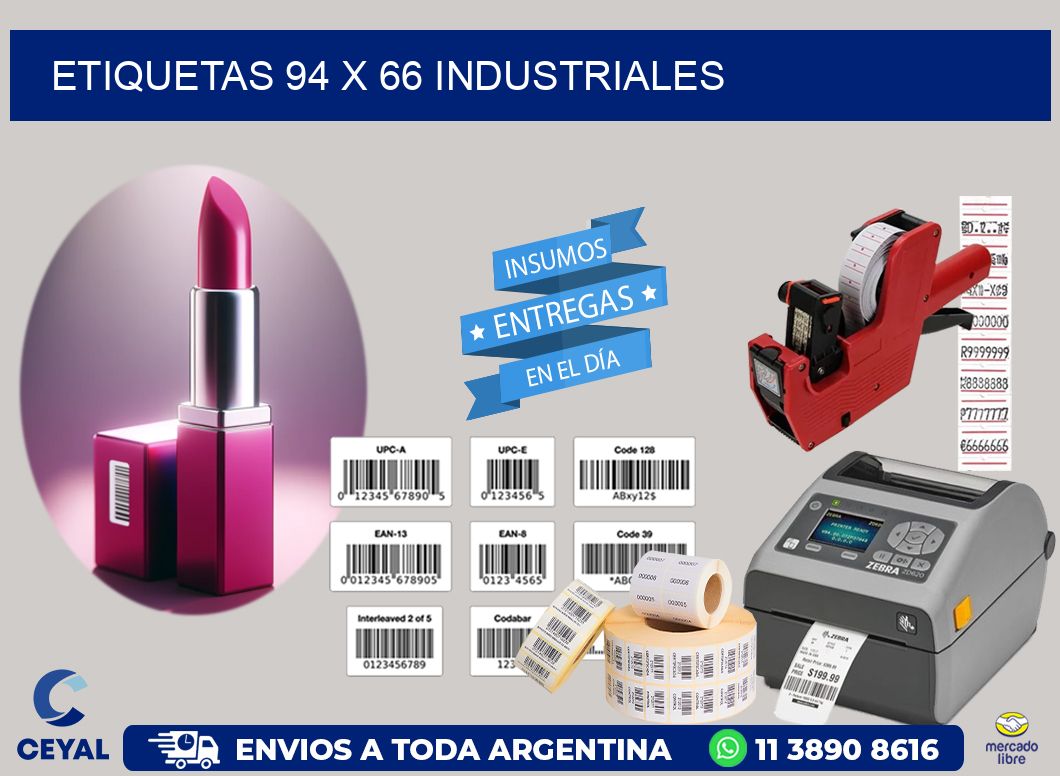 ETIQUETAS 94 x 66 INDUSTRIALES