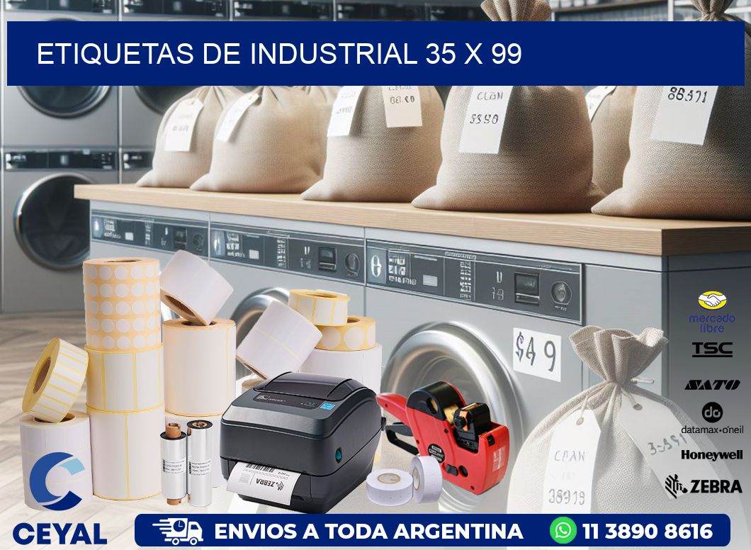 etiquetas de industrial 35 x 99