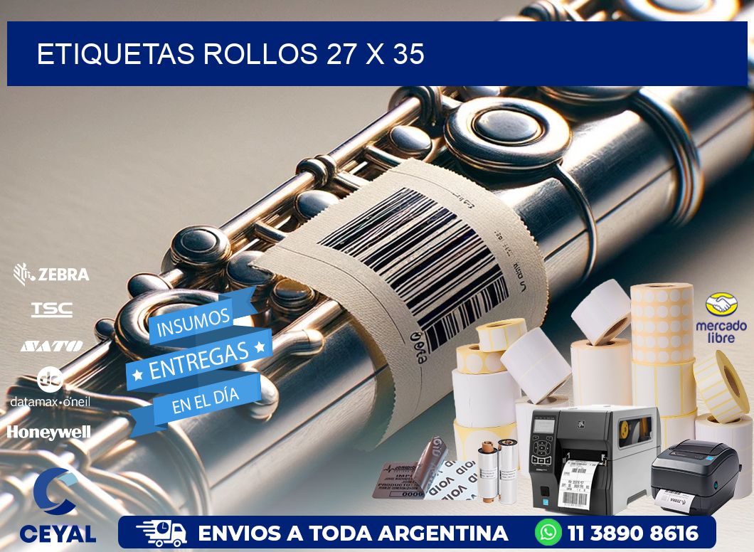 etiquetas rollos 27 x 35