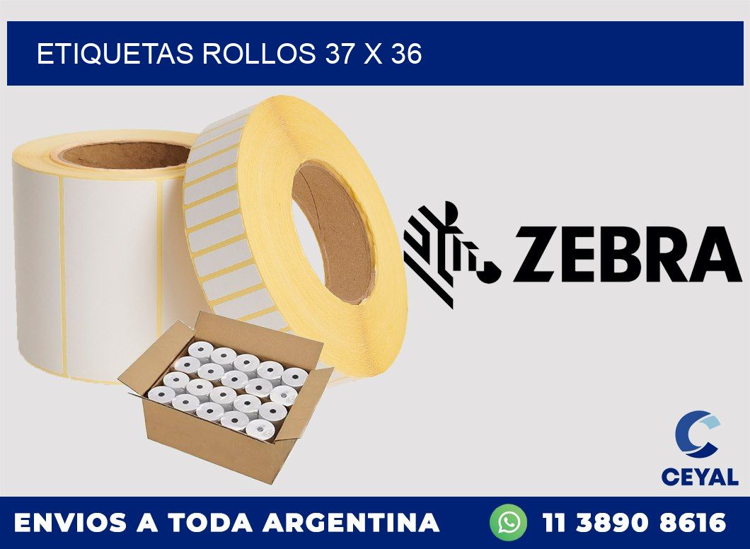 etiquetas rollos 37 x 36