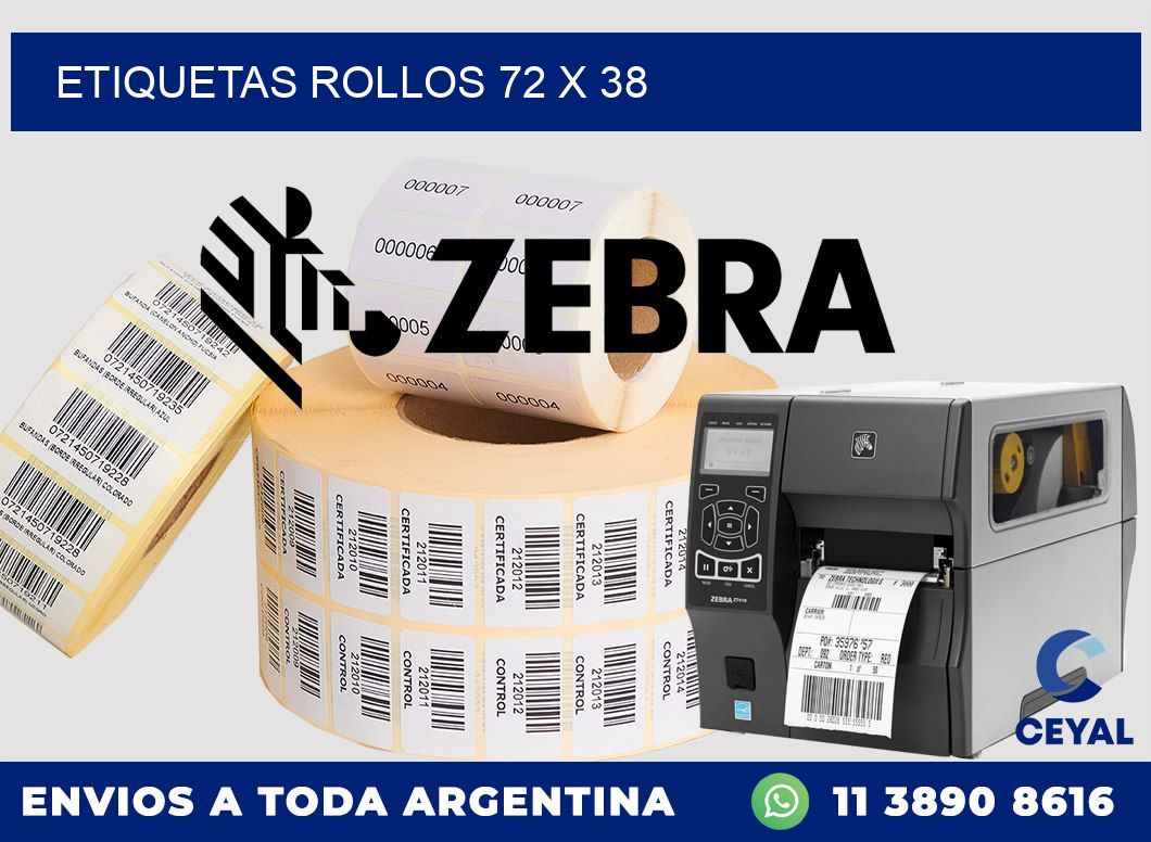 etiquetas rollos 72 x 38