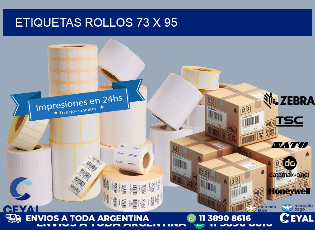 etiquetas rollos 73 x 95