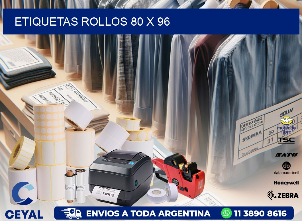 etiquetas rollos 80 x 96