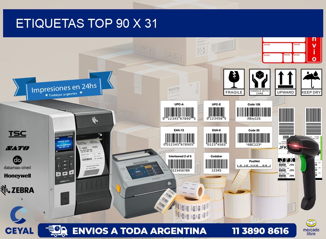 etiquetas top 90 x 31