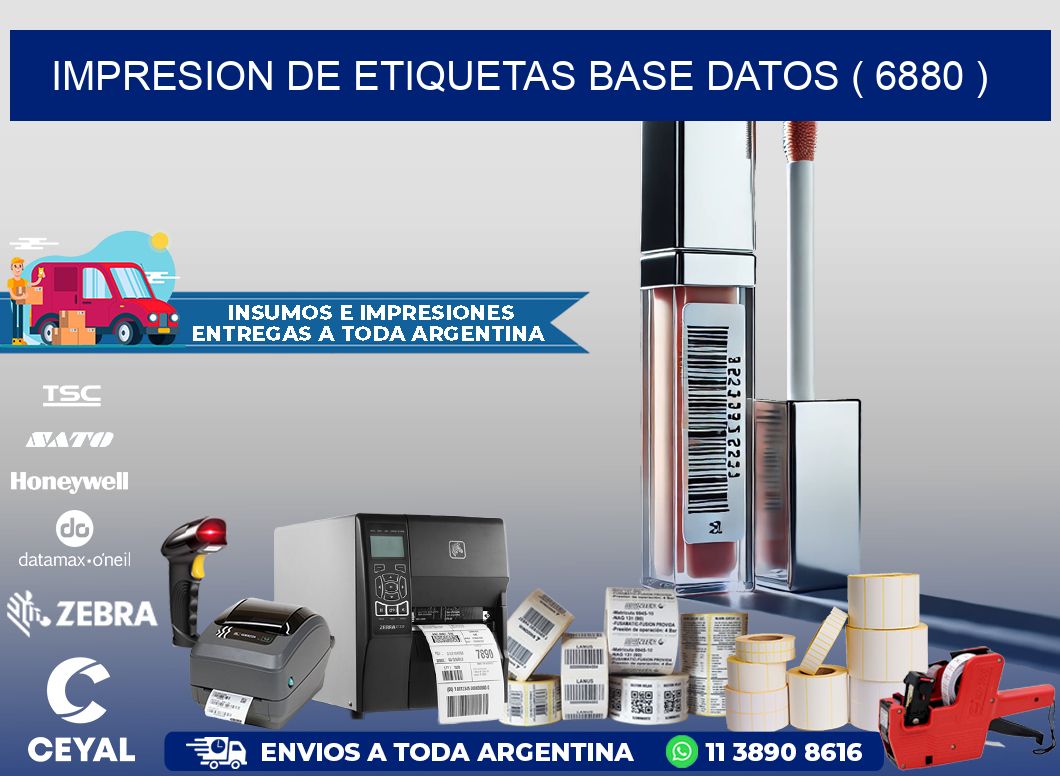 impresion de etiquetas base datos ( 6880 )