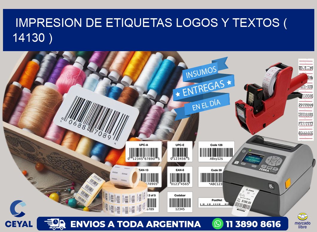 impresion de etiquetas logos y textos ( 14130 )