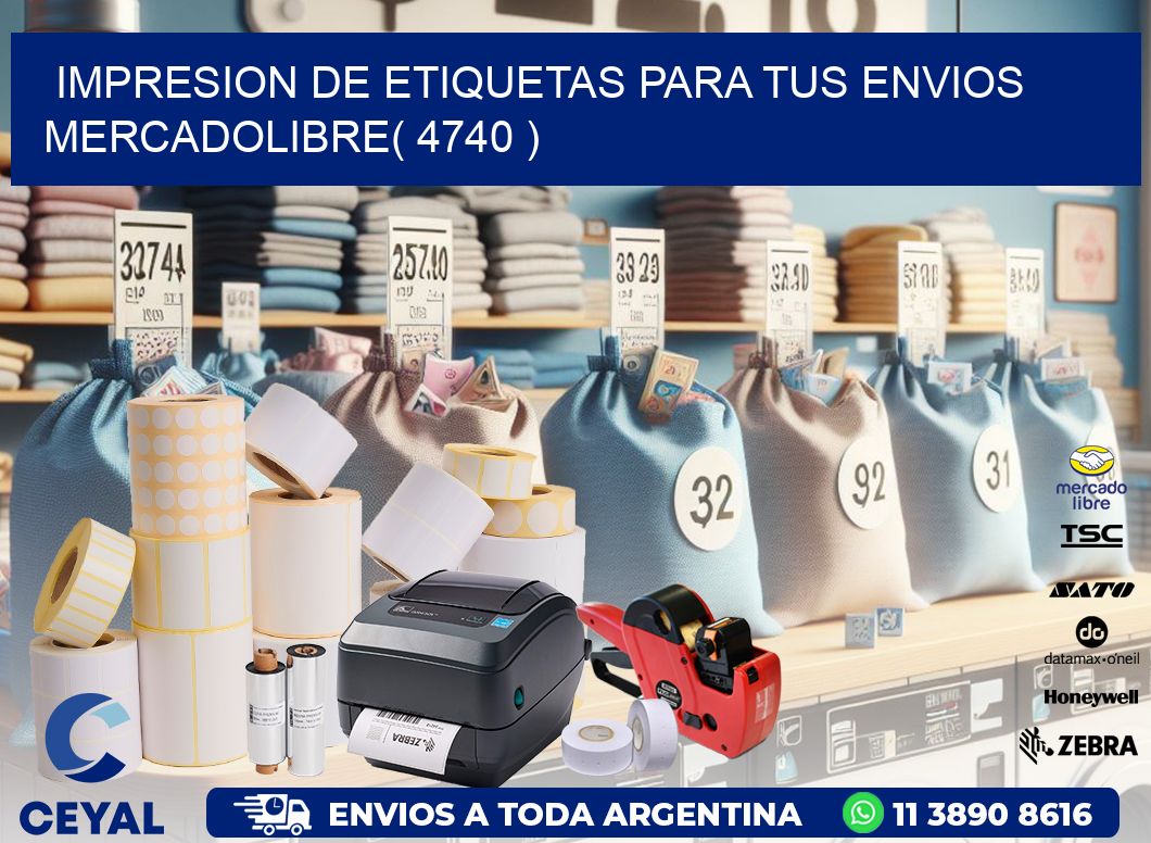 impresion de etiquetas para tus envios mercadolibre( 4740 )