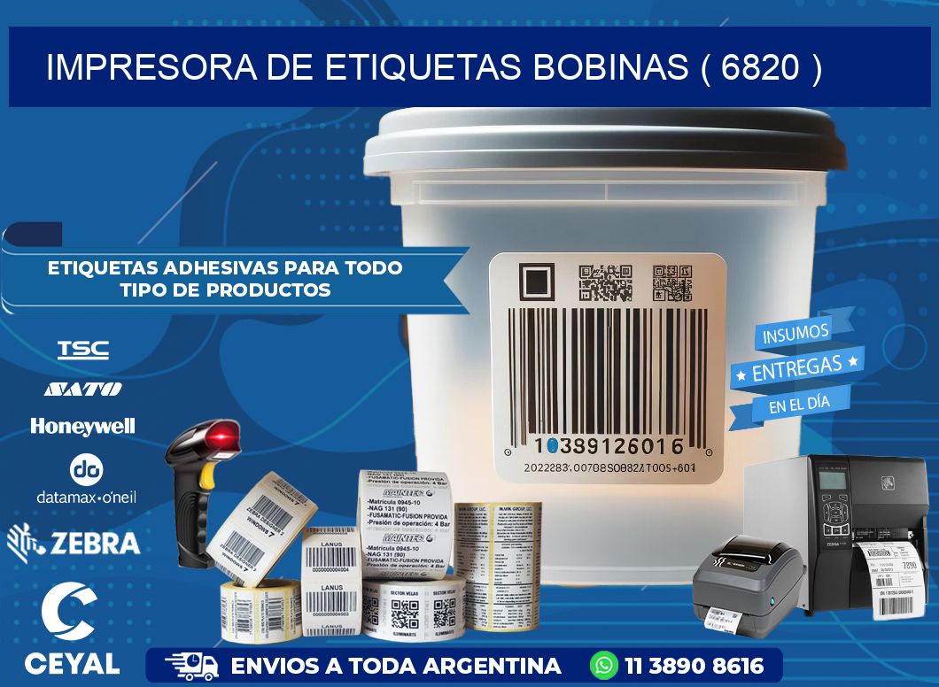 impresora de etiquetas bobinas ( 6820 )