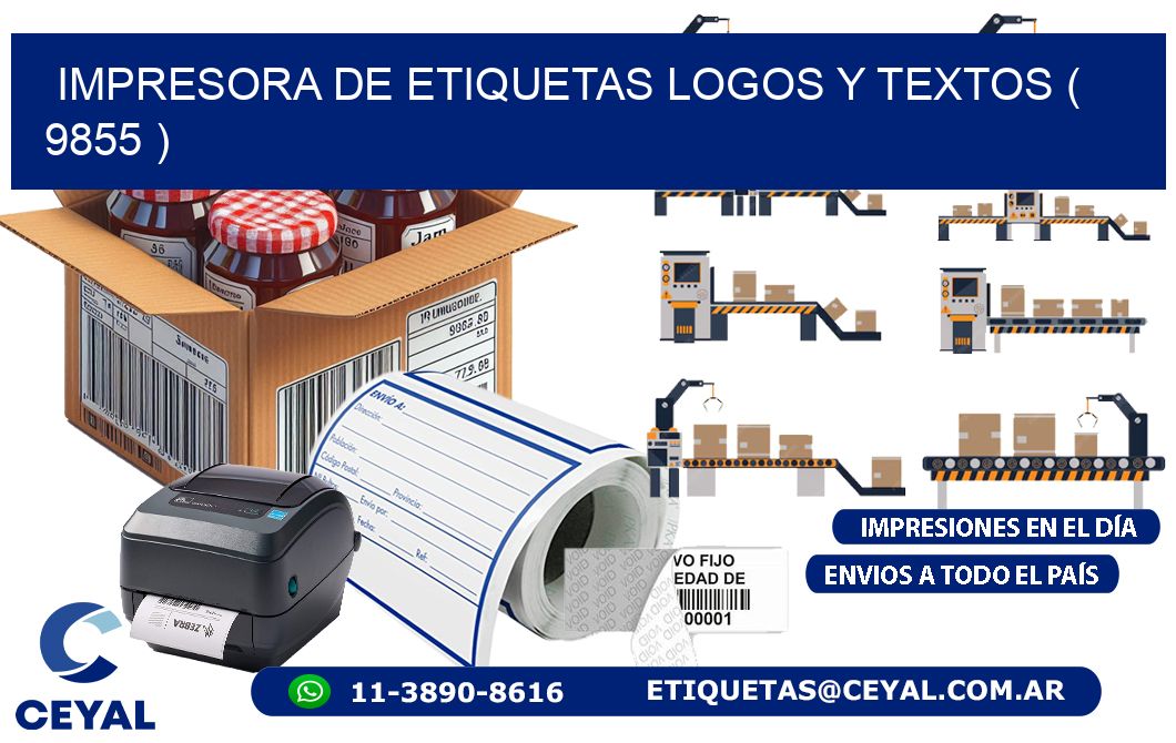 impresora de etiquetas logos y textos ( 9855 )