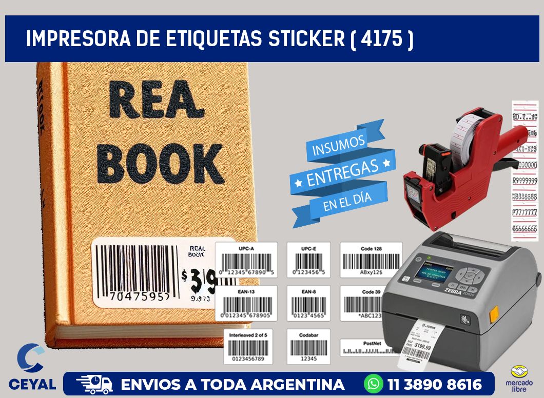 impresora de etiquetas sticker ( 4175 )