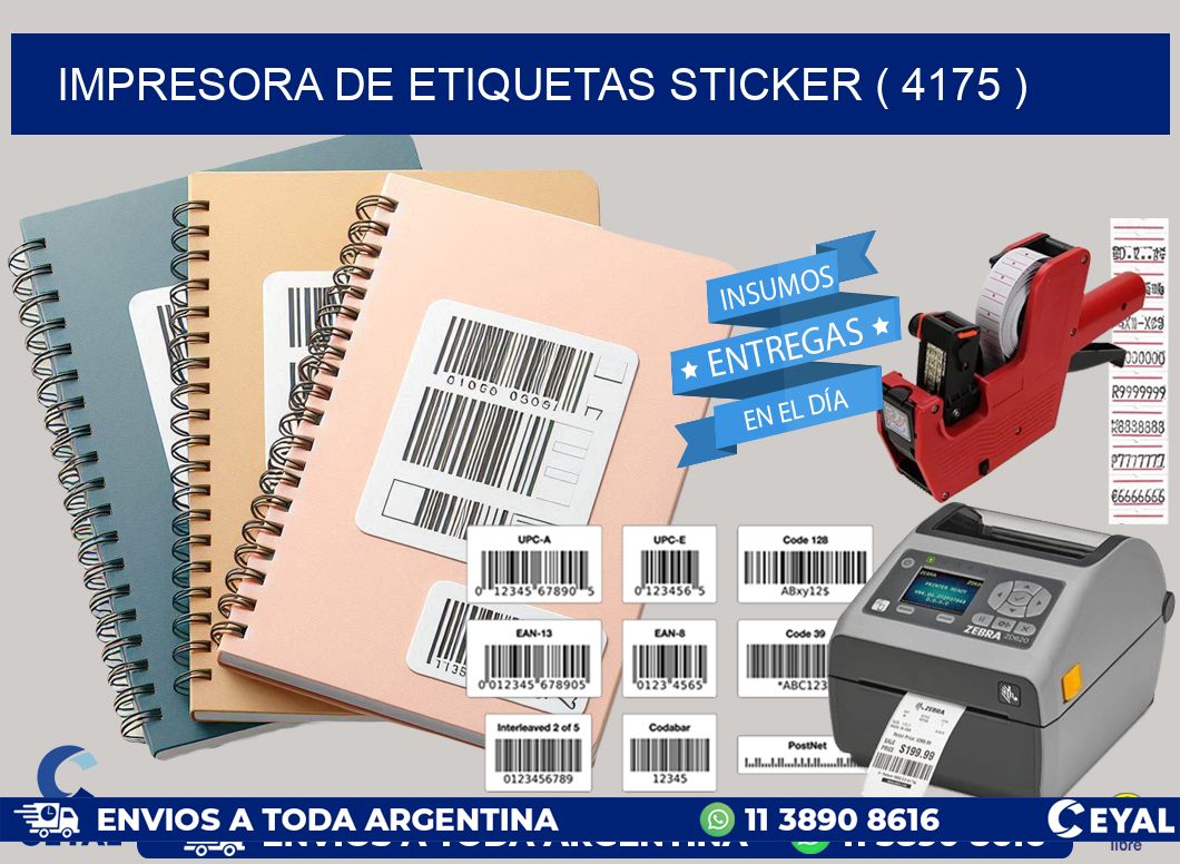 impresora de etiquetas sticker ( 4175 )