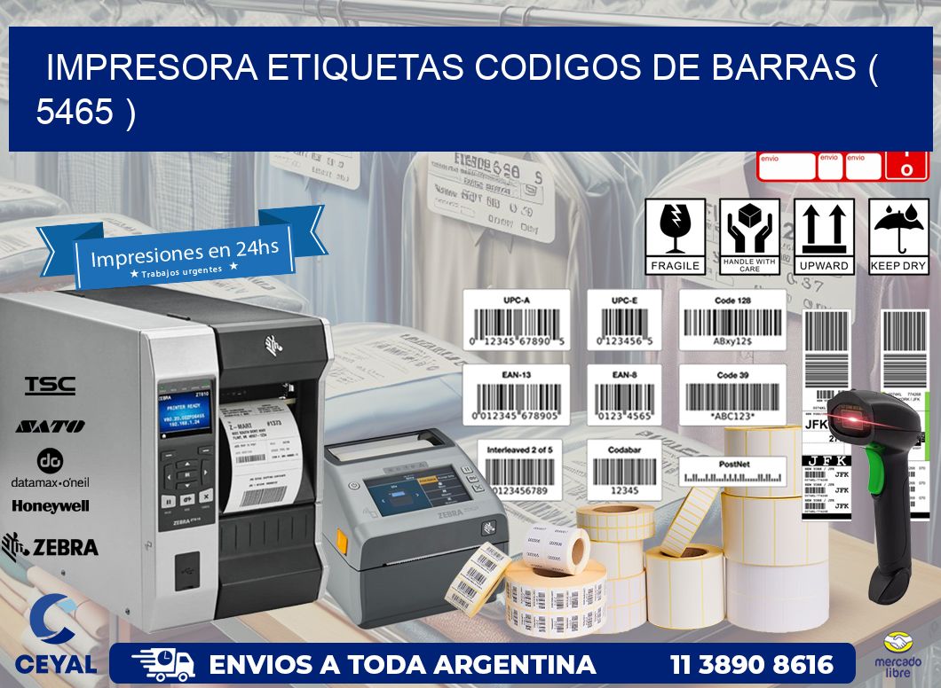 impresora etiquetas codigos de barras ( 5465 )